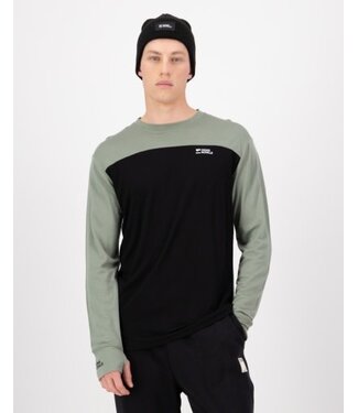 Mons Royale Yotei Merino Long Sleeve-Willow / Black