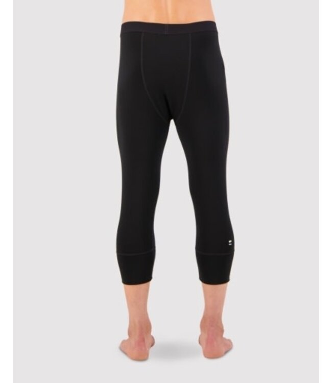 Mons Royale Men's Cascade Merino Base Layer 3/4 Legging-Black