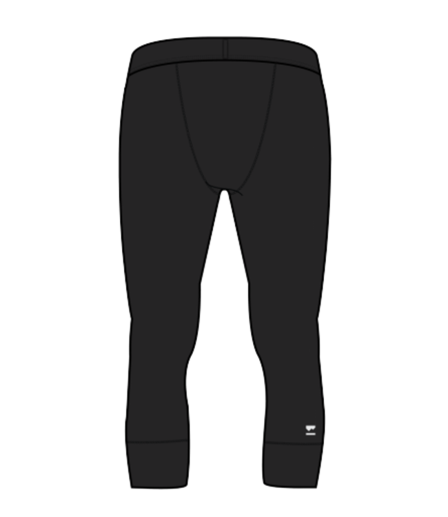 Mons Royale Men's Cascade Merino Base Layer 3/4 Legging-Black