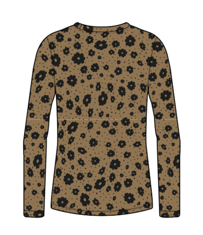 Mons Royale Cascade Merino Base Layer Long Sleeve-Aoraki Lily Toffee