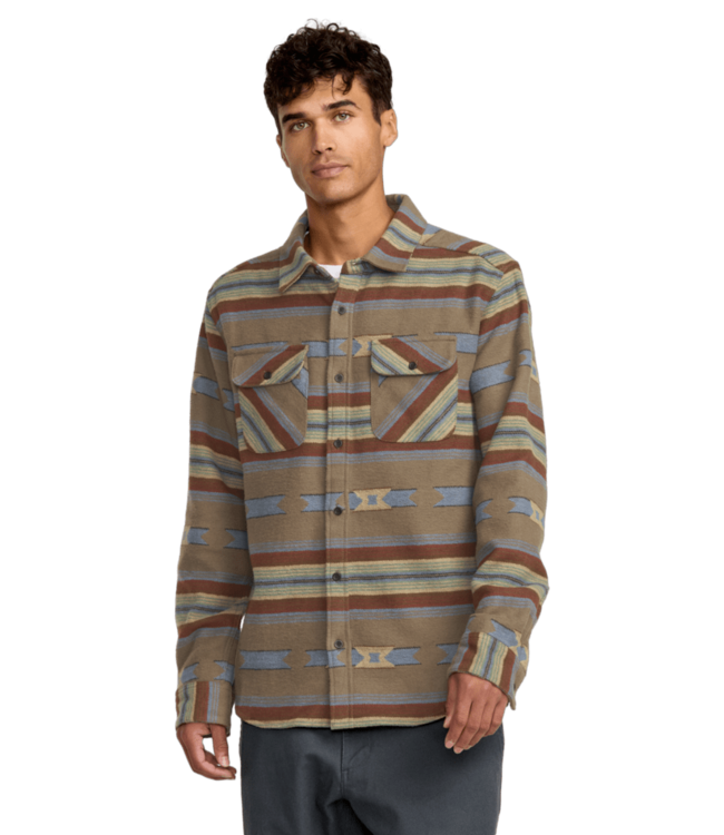RVCA DAYSHIFT BLANKET FLANNEL LS