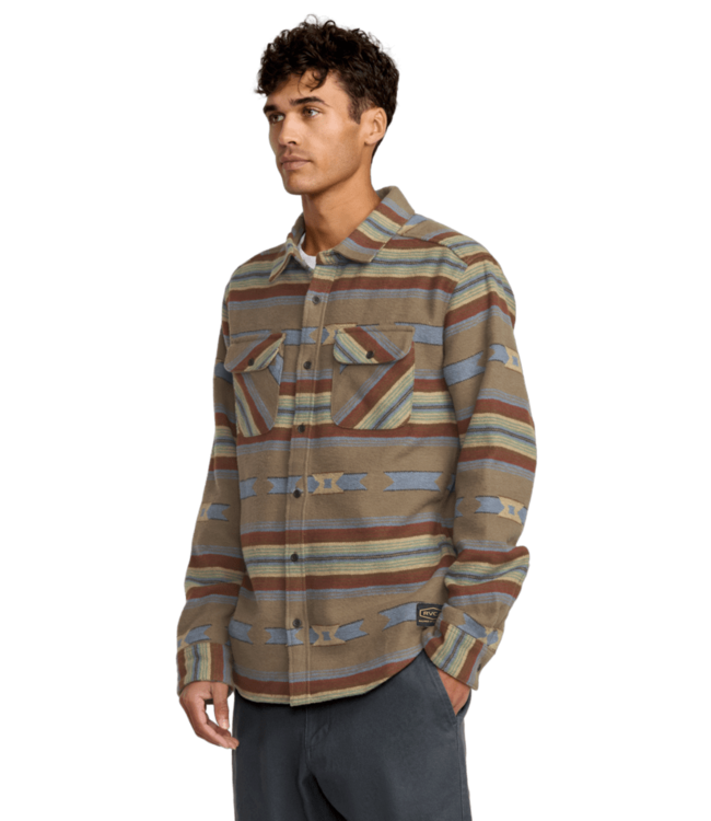 RVCA DAYSHIFT BLANKET FLANNEL LS