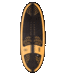 Ronix Koal Classic Longboard - Matte Black / Redwood