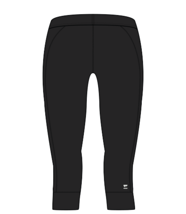 Mons Royale Women's Cascade Merino Base Layer 3/4 Legging-Black