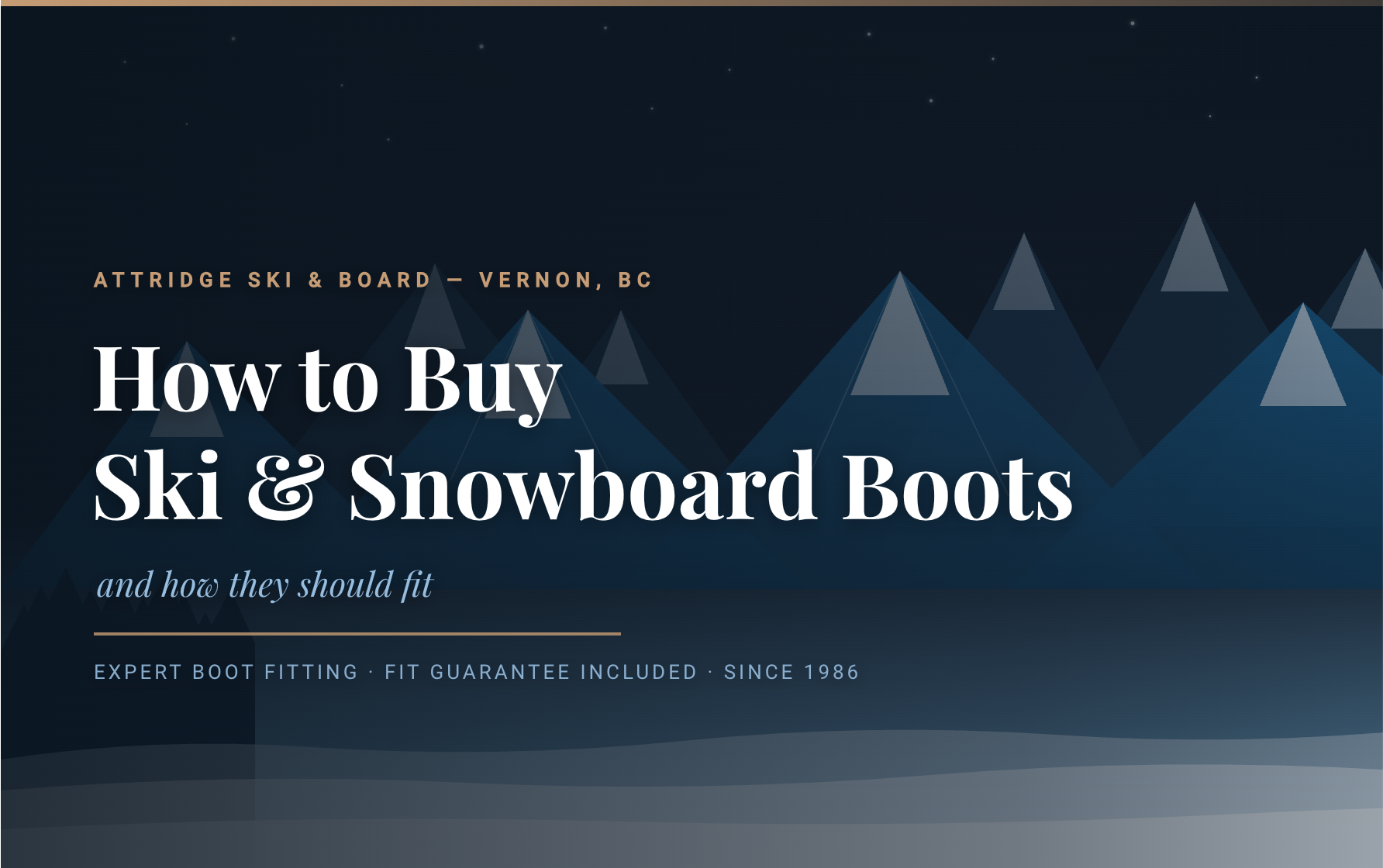 Ski and Snowboard Boot Fitting Guide