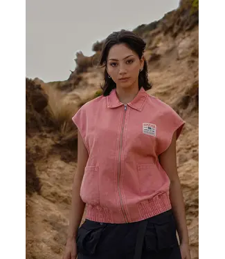 Notice The Reckless Dusty Rose Jeans Vest