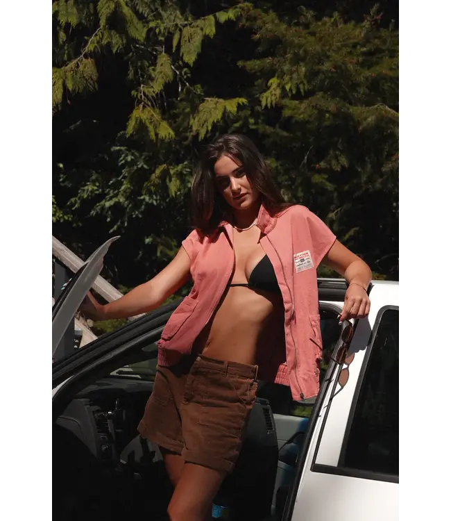 Notice The Reckless Dusty Rose Jeans Vest