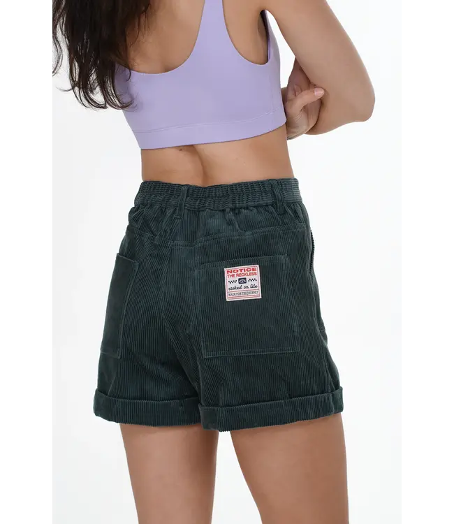 Notice The Reckless Teal Corduroy Short