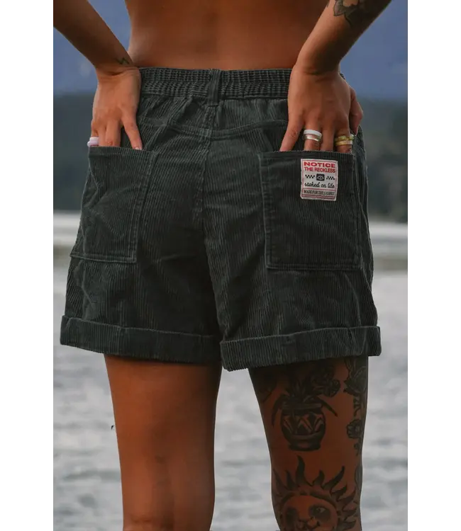 Notice The Reckless Teal Corduroy Short