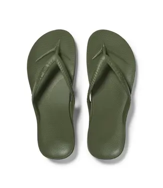 Archies Arch Support Flip Flops Khaki