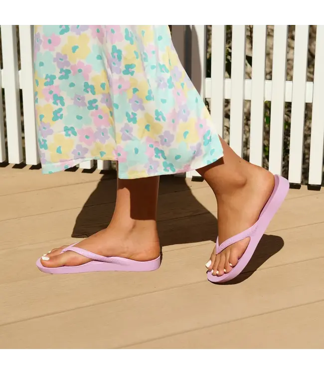 Archies Arch Support Flip Flops Lilac