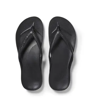 Archies Arch Support Flip Flops Black