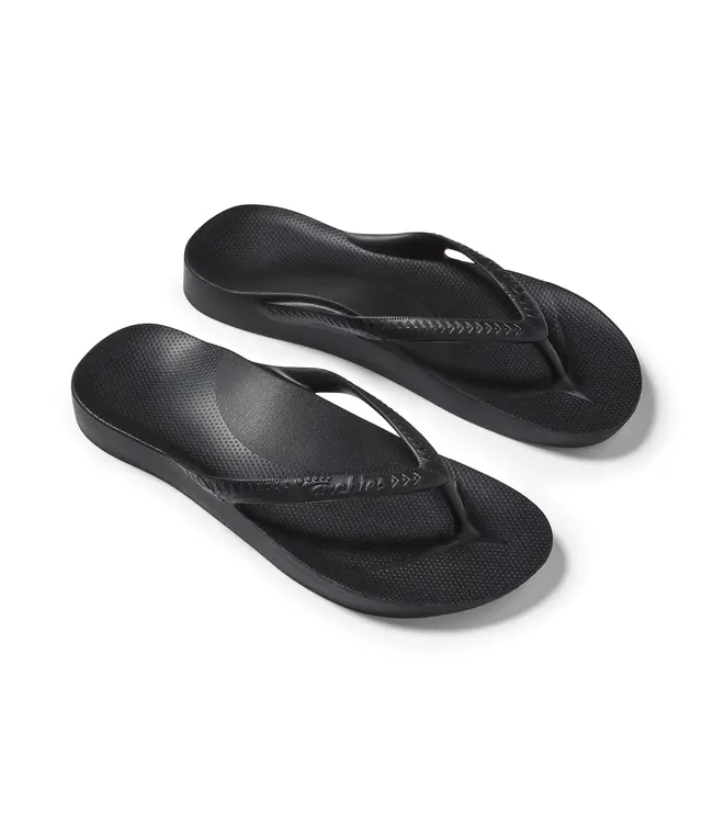 Archies Arch Support Flip Flops Black