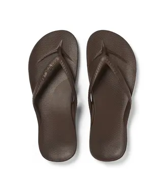 Archies Arch Support Flip Flops Brown