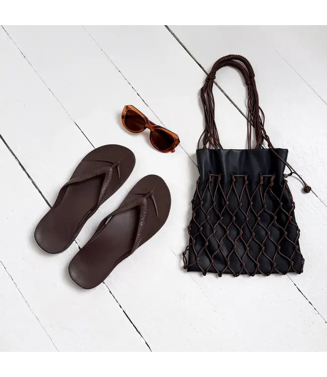 Archies Arch Support Flip Flops Brown