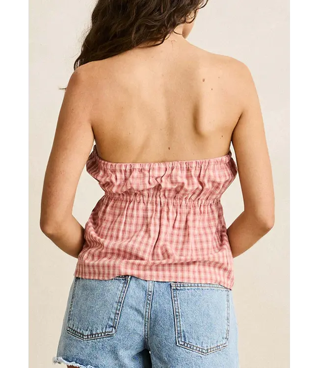 Rhythm Kirra Check Strapless Top