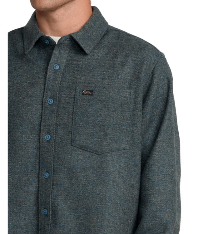 RVCA DAYSHIFT SOLID FLANNEL LS