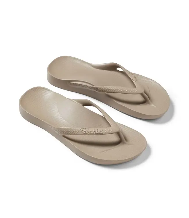 Archies Arch Support Flip Flops Taupe