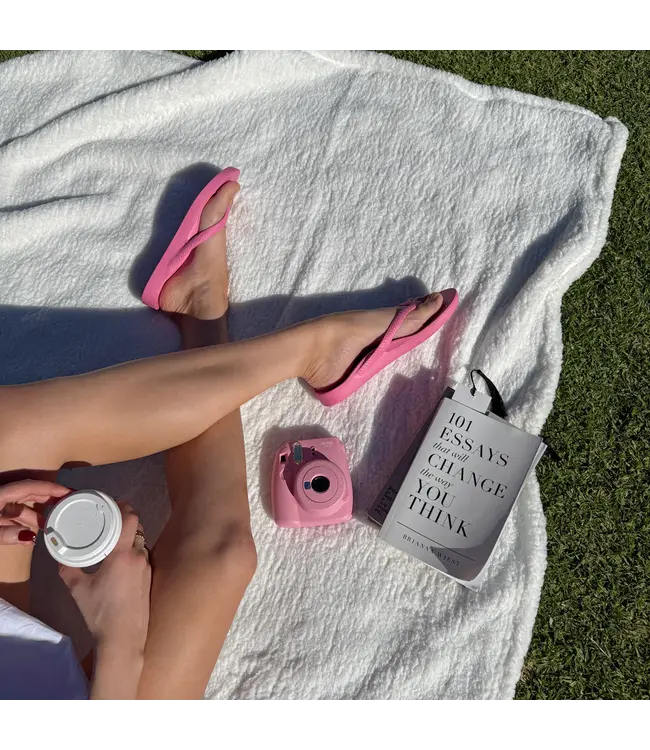 Archies Arch Support Flip Flops Hot Pink