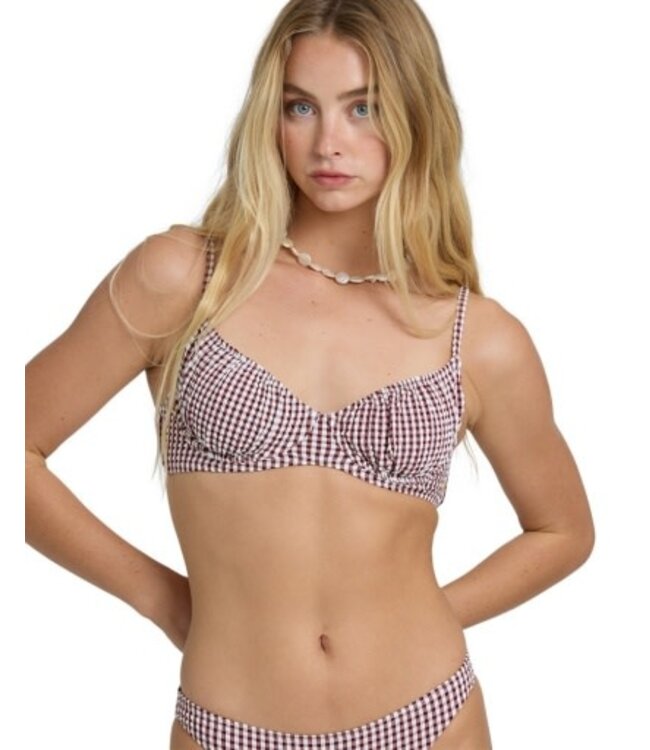 Billabong Mini Wave Check Char Underwire Bikini Top