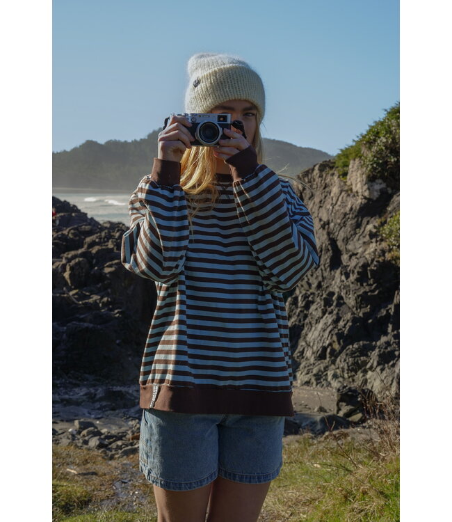 Notice The Reckless Driftwood Oversized Long Sleeve