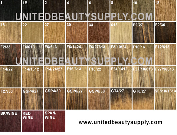 Hair Extension Color Chart