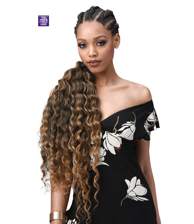 Bobbi Boss King Tips Ocean Wave 28 Inch 3x Braid Hair Feather
