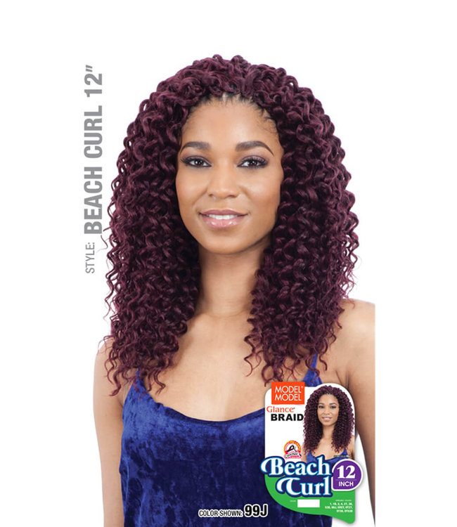 Model Model Glance Braid Beach Curl 12 Inch Crochet Hair