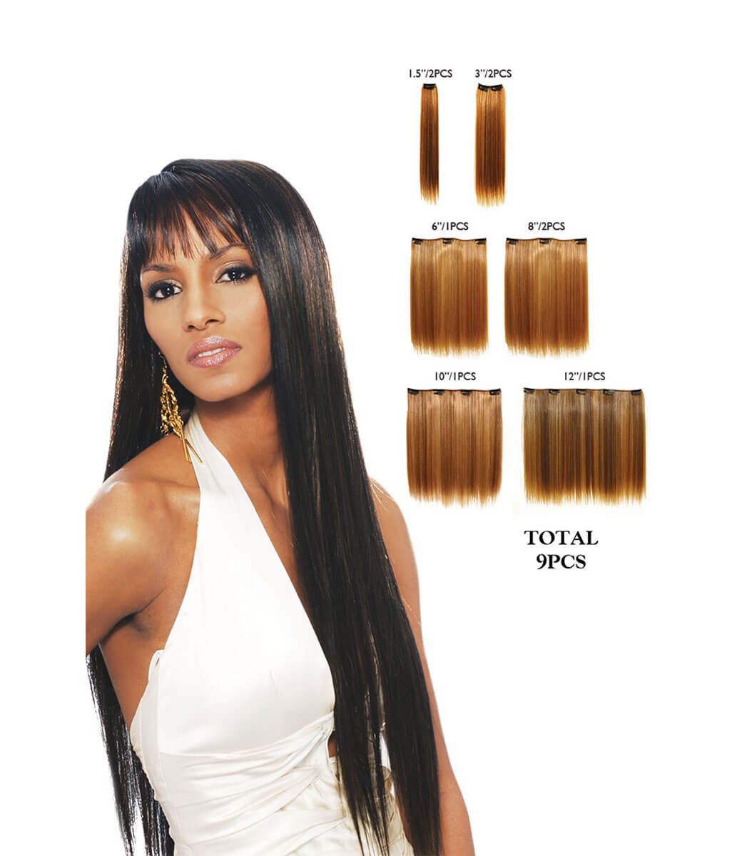 Vivica A Fox Clipw14 V Futura Fiber 9 Pcs Synthetic Clip Weave