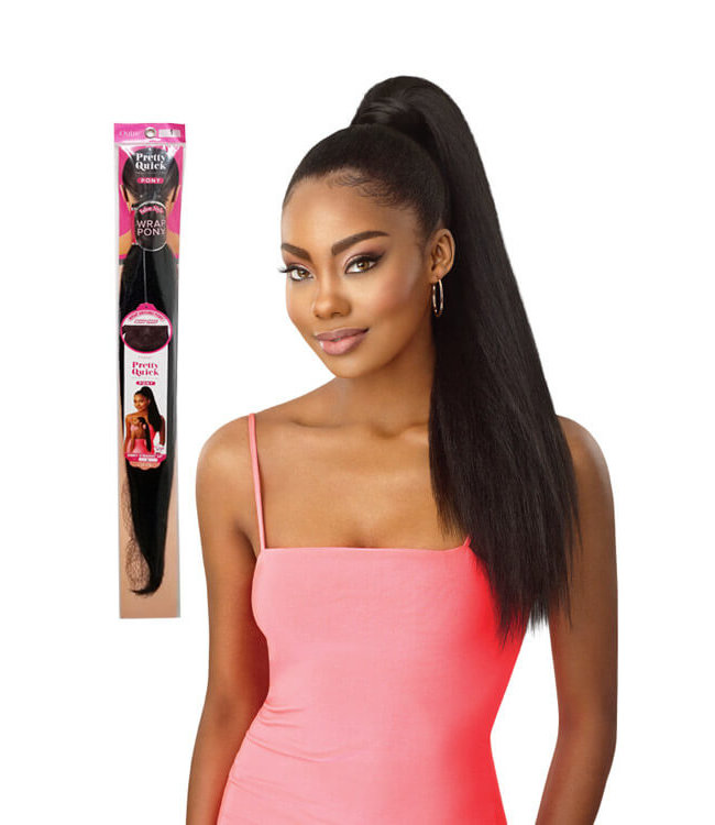 Outre Pretty Quick Synthetic Kinky Straight Wrap Pony 24 United