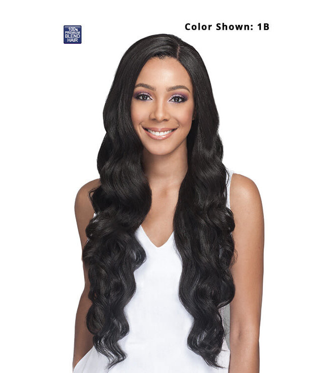 Bobbi Boss Mblf150 Pekela 4 X4 Human Hair Blend Swiss Lace Front
