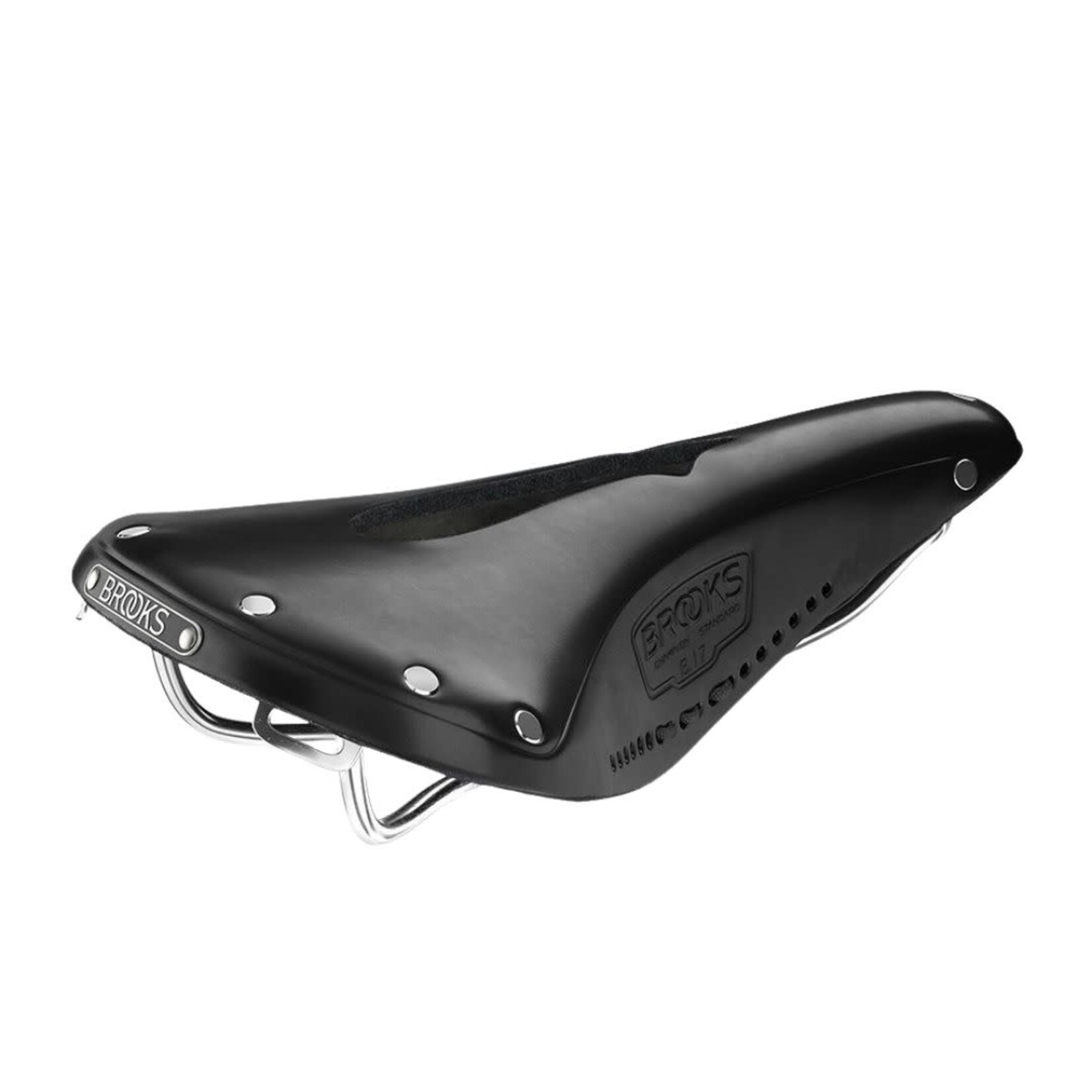 Brooks England Brooks Leather Saddle - Black - Carved (Imperial) Laced - B17