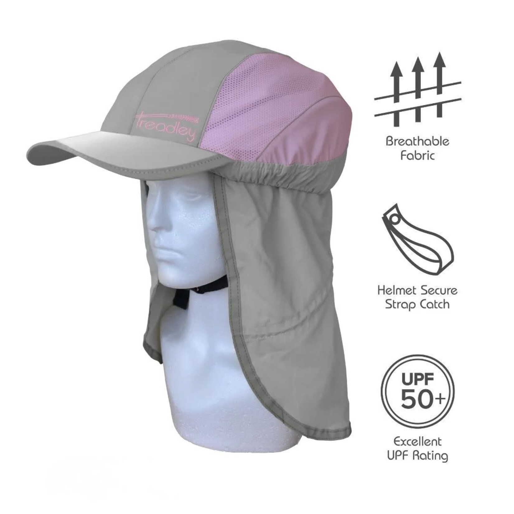Explorer Bicycle Helmet Hat Light Grey & Dusky Pink
