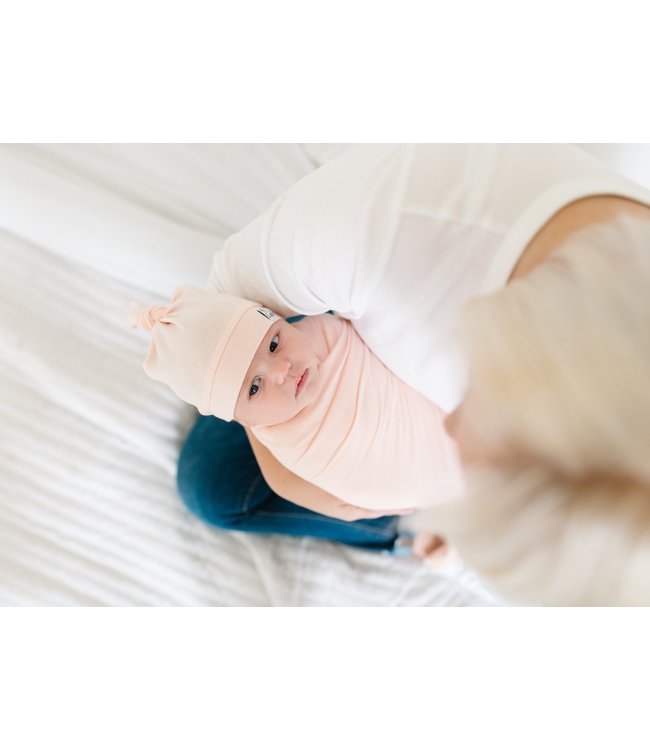 Blush Top Knot Hat