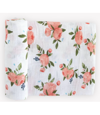 Little Unicorn Cotton Muslin Swaddle Watercolor Roses