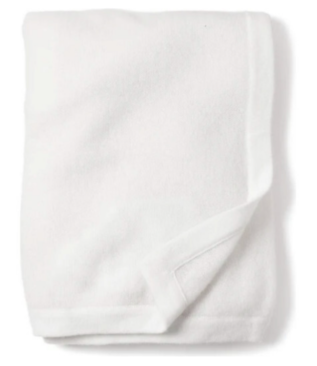 Petite Plume Cashmere Baby Blanket White