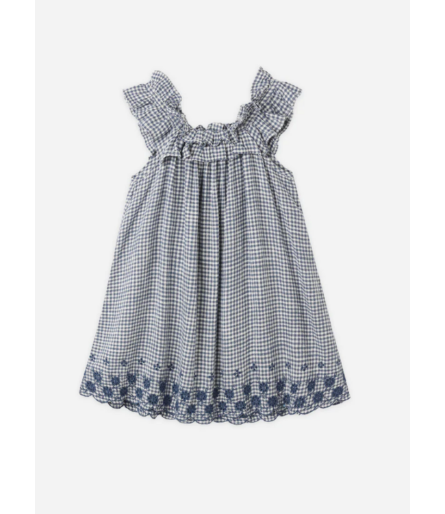 Rylee + Cru Lennon Dress Marine Gingham