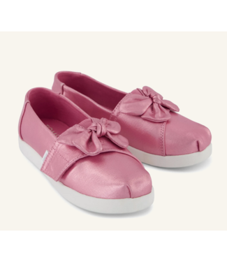 Toms Alpargata Classic Rose Pink Metallic w/ Bow