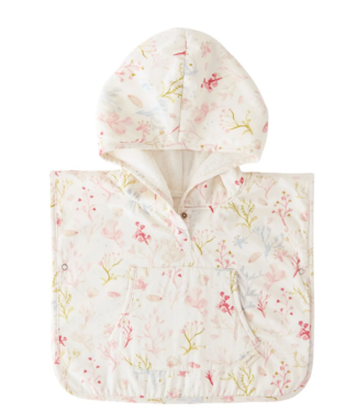 Hooded Poncho Towel- Sea Bloom