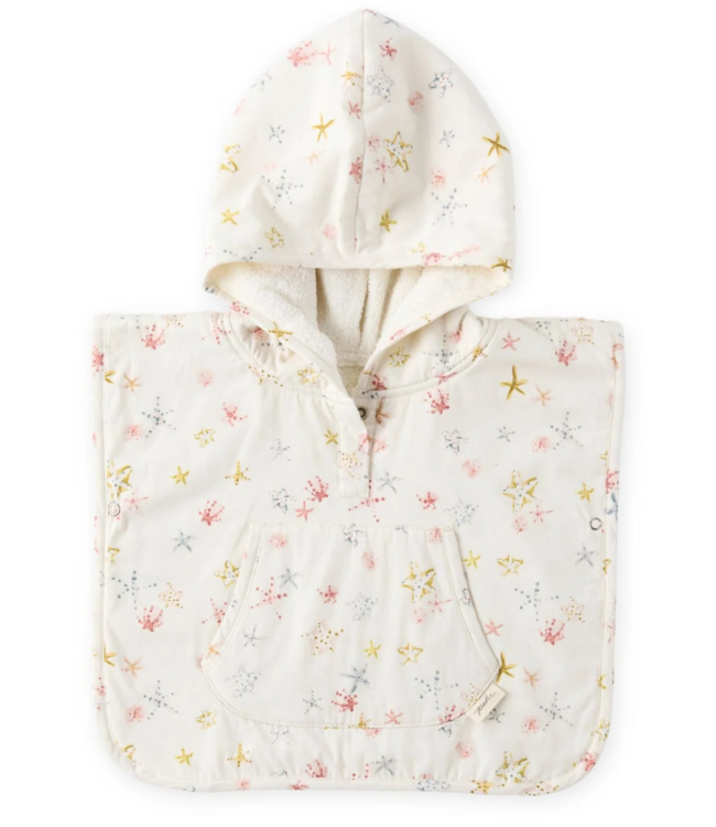 Hooded Poncho Towel-Starfish