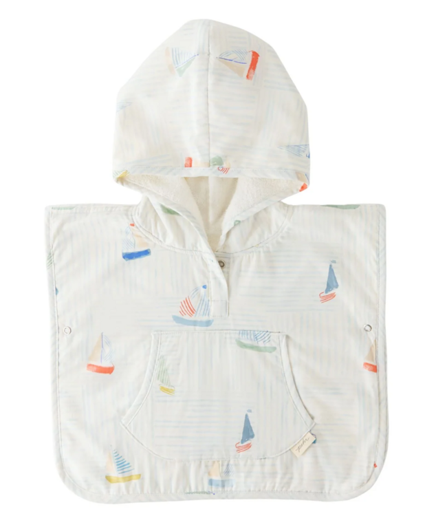 Hooded Poncho Towel- Set Sail
