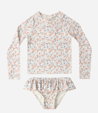 Rylee + Cru Rashguard Girls Set Flower Fields