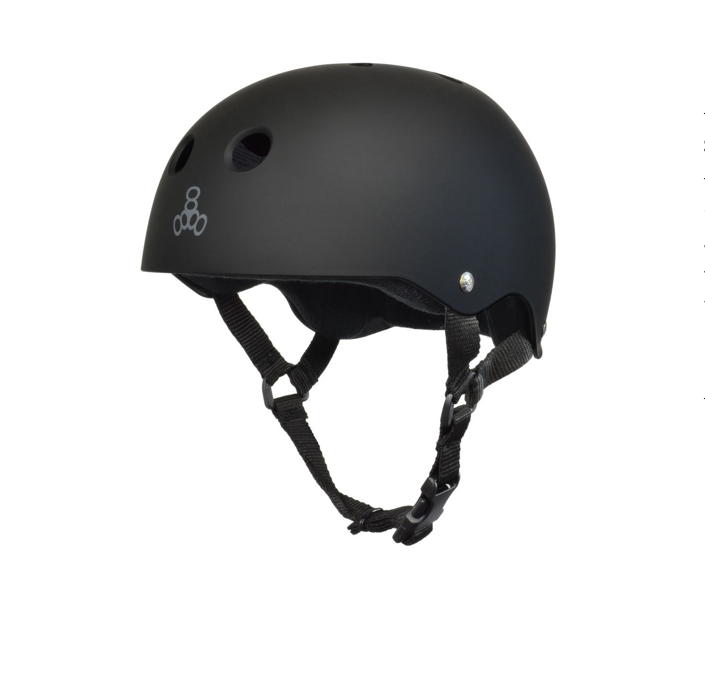 Triple 8 HELMET-TRIPLE 8 SWEATSAVER ALL BLACK RUBBER