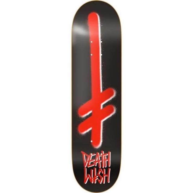 Deathwish DECK-DEATHWISH GANG LOGO BLACK/RED (7.3)
