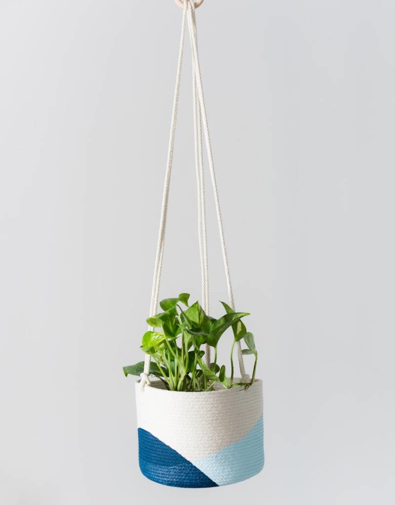 Hanging Planter Small 6in Pale Blue Ocean Grow Closed Mondays Hanging Planter Small 6in Pale Blue Ocean