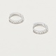 estella bartlett [EB1956] Pave Set Hoop Earrings Silver Plated, With White CZ