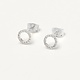 estella bartlett [EB3120] CZ Circle Earrings Silver Plated