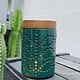 Small Ceramic Lantern Linear Stem Evergreen