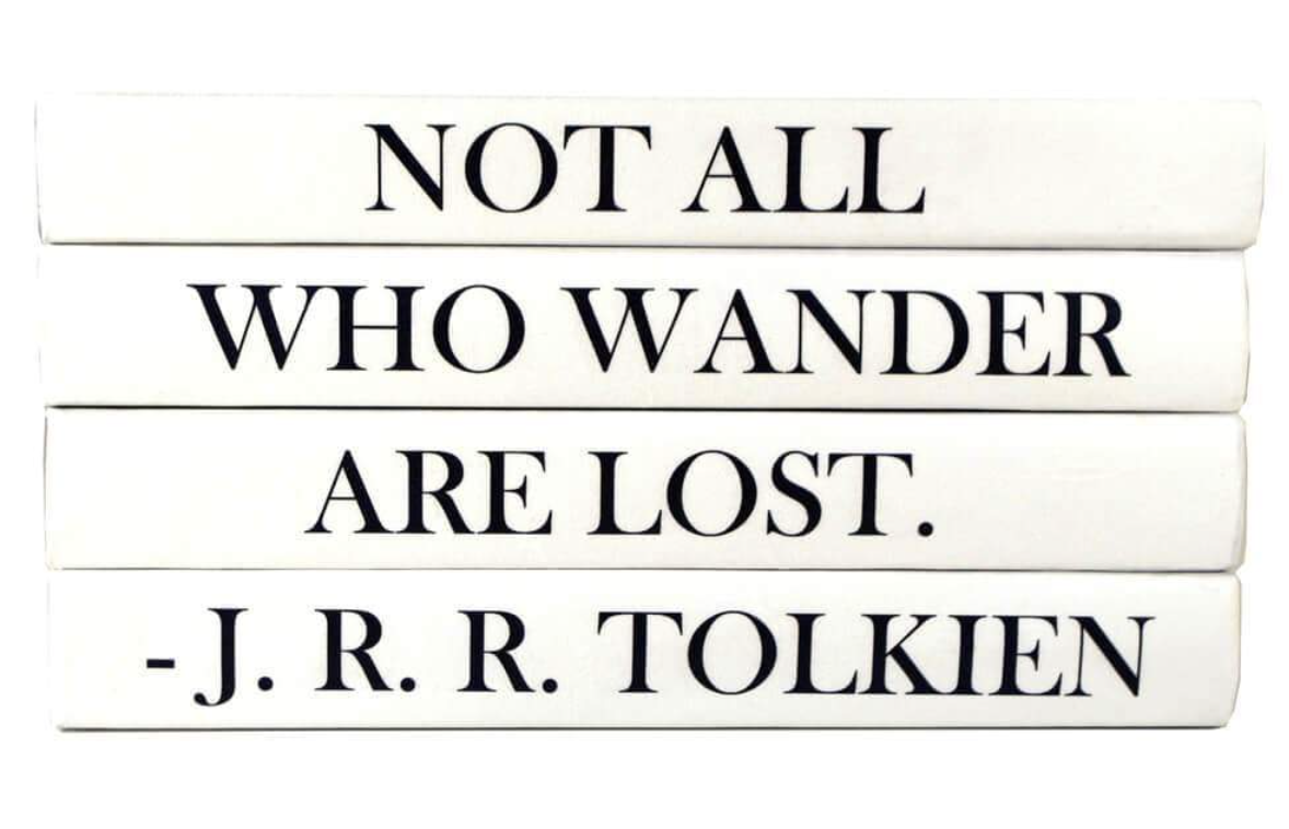 4 Vol- Not all who wander are lost --Tolkien / Black Covers