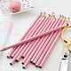 Full Gold Heart - Pink Full Length Pencils
